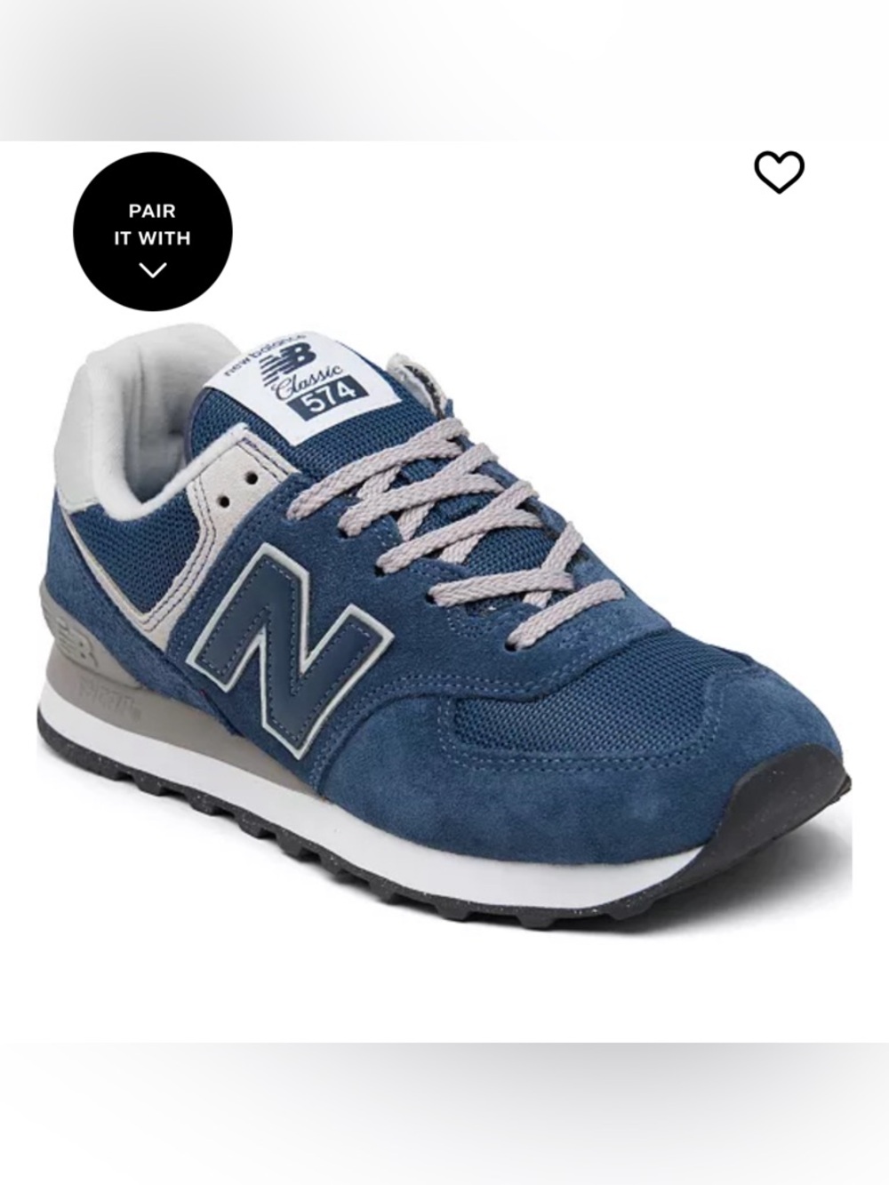 New Balance 574 Retro Runner - Navy Blue and Gray